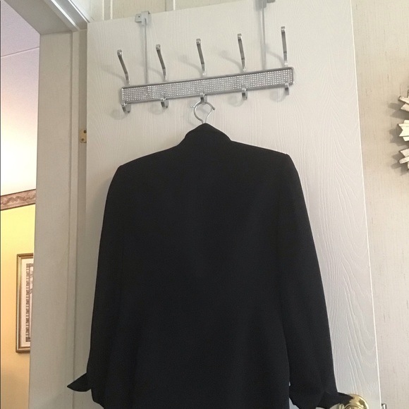 Kasper Blazer petites Black  lined 8P💕great shape button front versatile - Picture 10 of 11